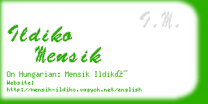 ildiko mensik business card